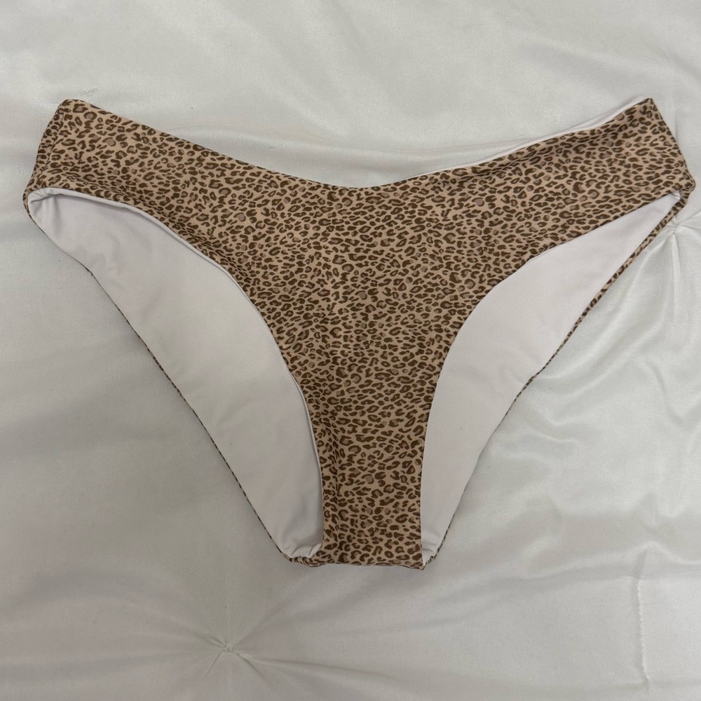 Maheli Heli Leopard and White Reversible Bikini Bottom